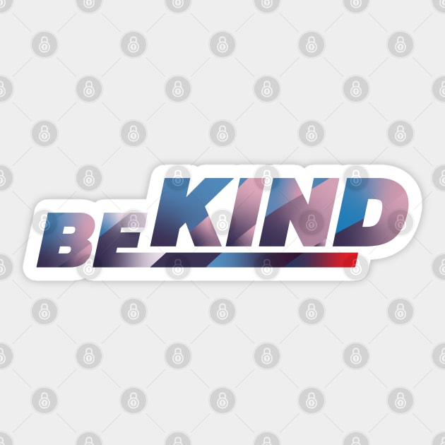 Be kind | Aesthetic Gradient Sticker by Leo Stride